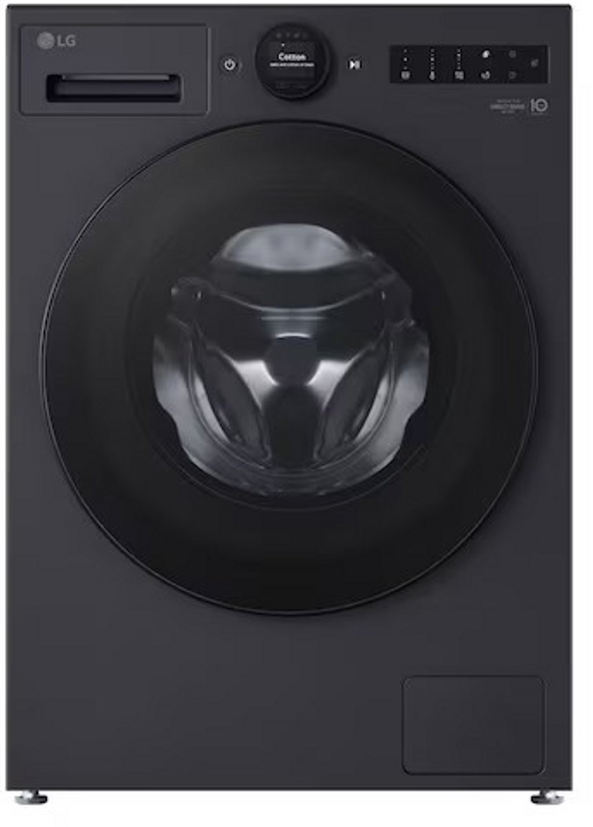LG F4WX809YBA wasmachine 9 kg met AI DD™ voor betere stofverzorging, TurboWash360˚™ voor snel en grondig wassen in ca. 39 min, ezDispense™ voor automatisch doseren, Steam™ verwijdert allergenen en bacteriën, ThinQ™ slimme bediening. Energieklasse A.