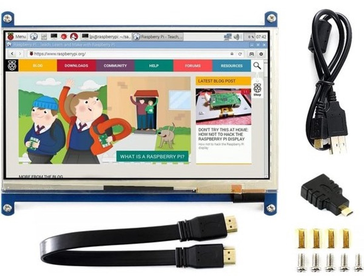7 Inch Capacitive Touch Screen HDMI Monitor for Raspberry Pi and Other Systems