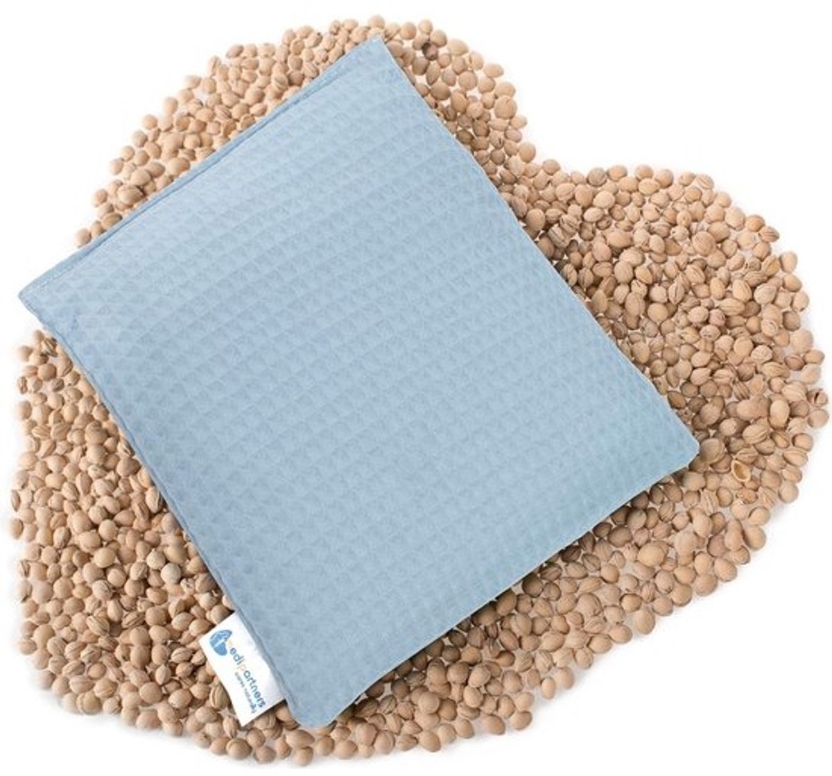Natuurlijk Kersenpitkussen Groot Rechthoekig Warmte- en Koudemiddel 500g - 100% Katoen