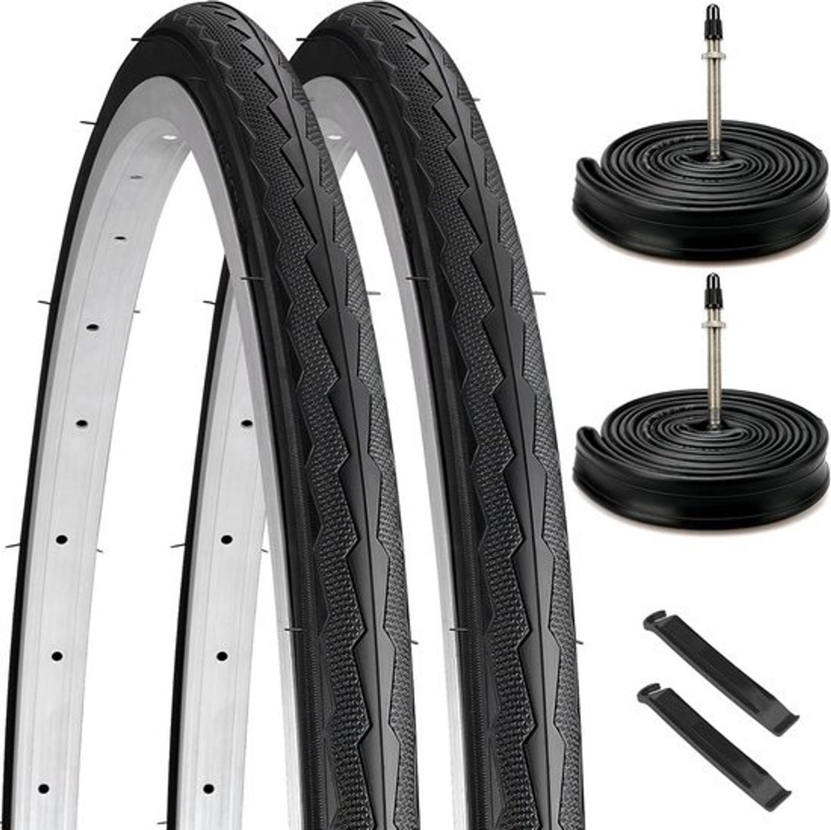 Fietsbanden Set - Wielbanden Buitenbanden - Stadsverkeer Fietsen - Hoge Dichtheid Rubber - 700x28C 2 Stuks - Zwart