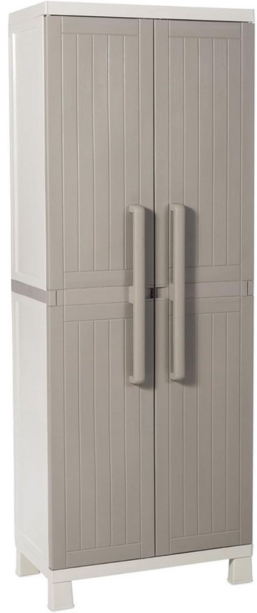 Opbergkast Hars - Buitenmeubel Kast - Tuin Opslag - Robuuste Constructie - 65x37x173 cm - Antraciet