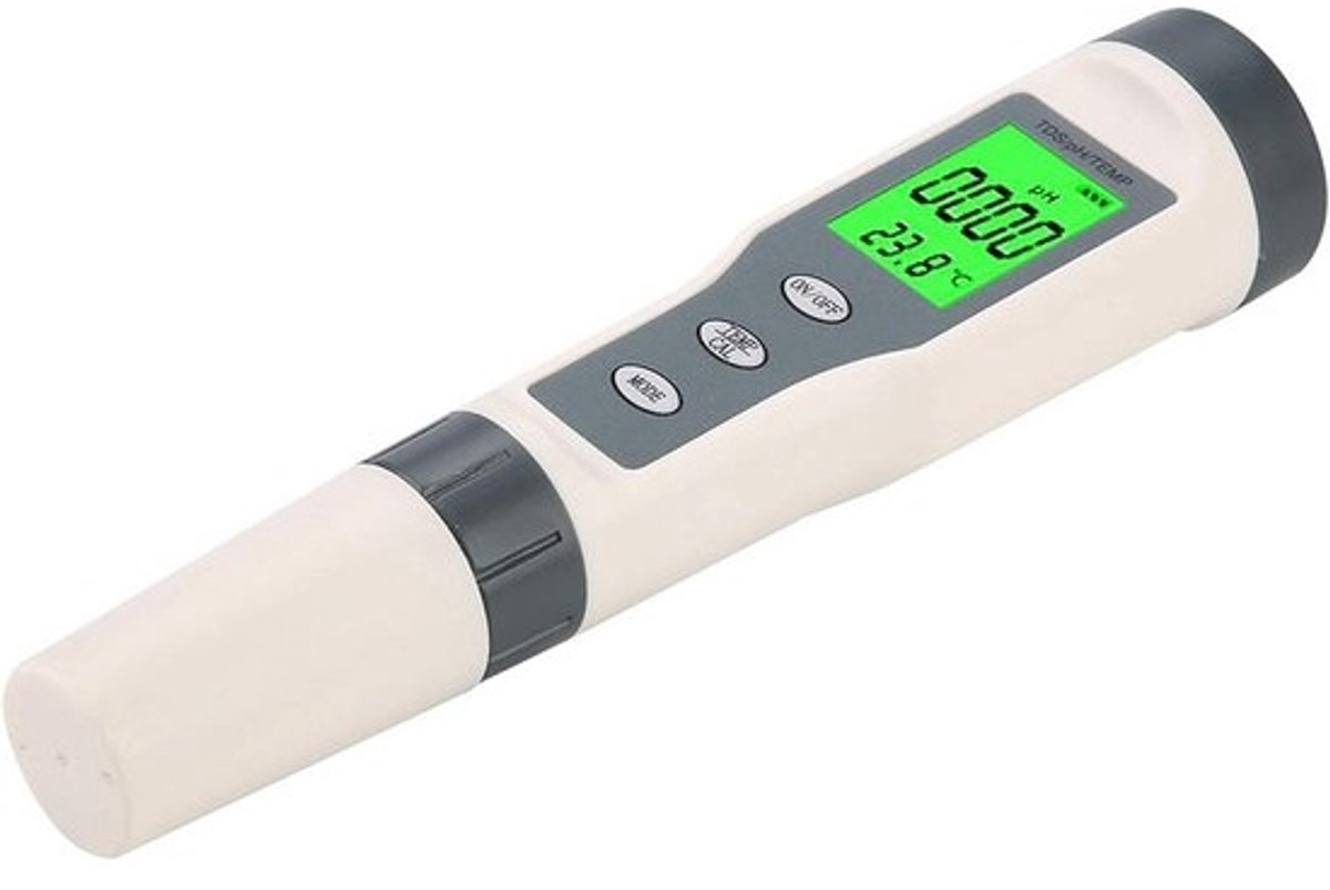 Digitale 3-in-1 Water Tester pH, TDS en Temperatuurmeter voor Drinkwater en Zwembad