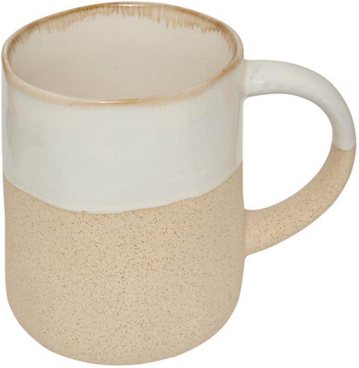 Secret de Gourmet koffie kopjes - Ancient Cairo - 1x stuks - wit/beige - 340 ml - mokken - keramiek - met stijlvol decoratie motief