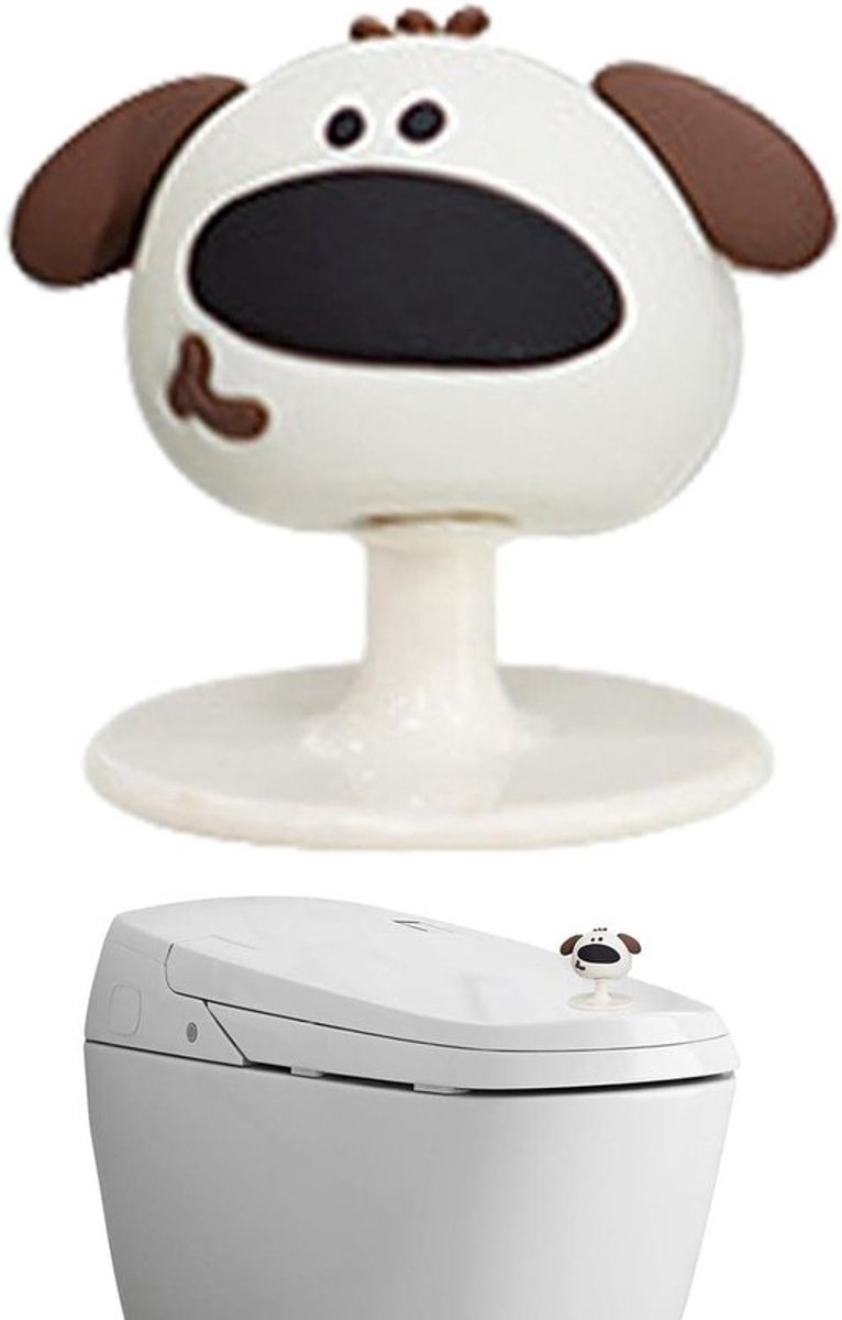 Toiletbrilhouder - Wc-dekselgreep Hefgreep - Hygiënisch Gebruik - Zelfklevend PVC - 40x40mm - Puppy