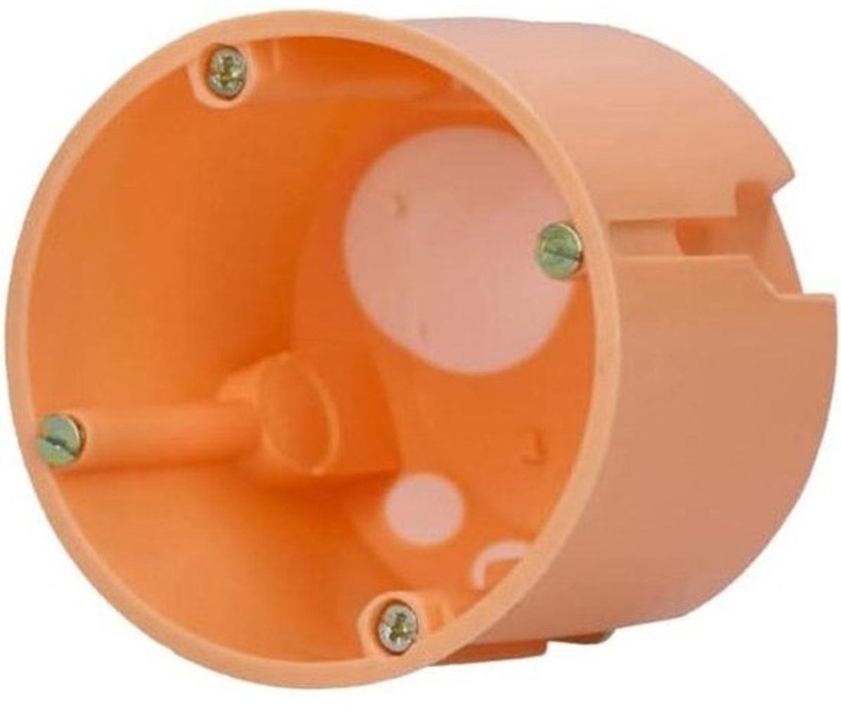 Holle Wand Apparaatdoos - Inbouwdoos Leeg - Elektrische Installatie - Winddicht - 61 mm diep Ø 68 mm - Oranje