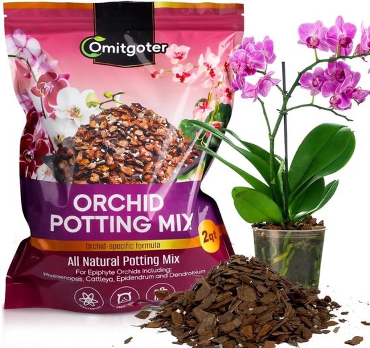 Organische Orchidee Potgrond Mix met Schors en Perliet - Ideaal voor Verpotten