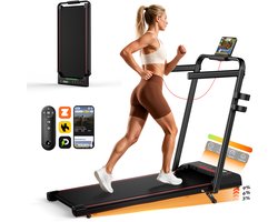 PULSE360 loopband inklapbaar voor thuis - 3 handmatige hellingsstanden (3‑6‑9°) snelheidsmodus 1‑14 km/u LED-scherm -Opvouwbaar ontwerp Treadmill - Max belasting 135kg-Fitshow Zwift Kinomap