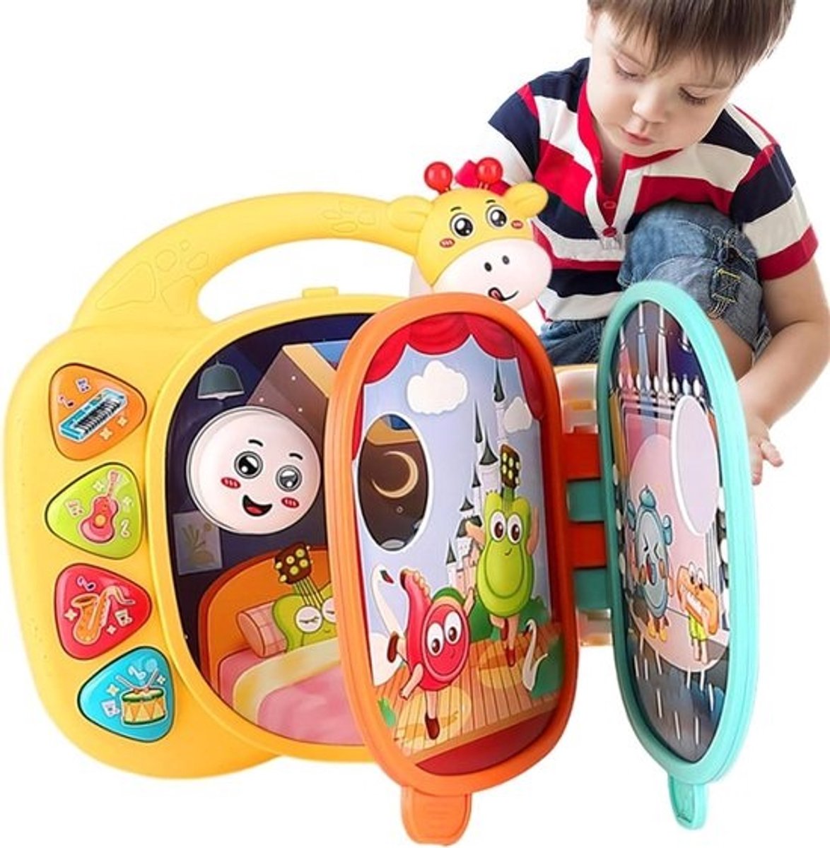 Boeken met Geluid - Muzikaal Leerspeelgoed - Peuters Leren - Interactieve Geluiden - 409 x 22 x 01 cm - Multicolor