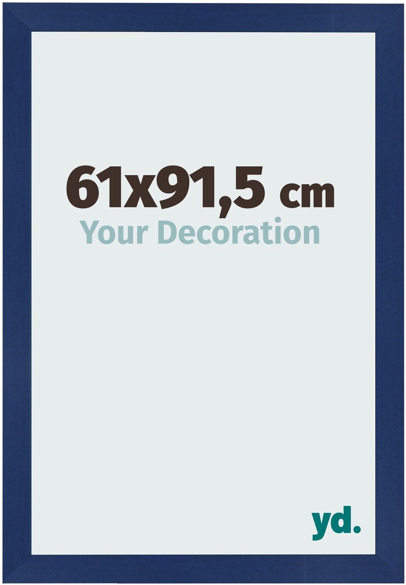 Your Decoration - Fotolijst 61x91,5 cm - MDF - Donkerblauw Geveegd - Bologna