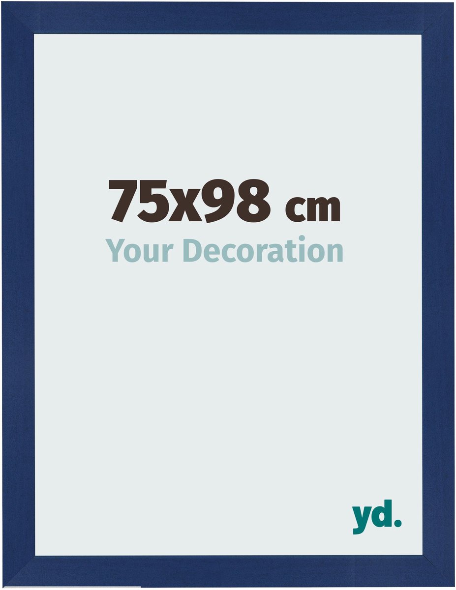 Your Decoration - Fotolijst 75x98 cm - MDF - Donkerblauw Geveegd - Bologna