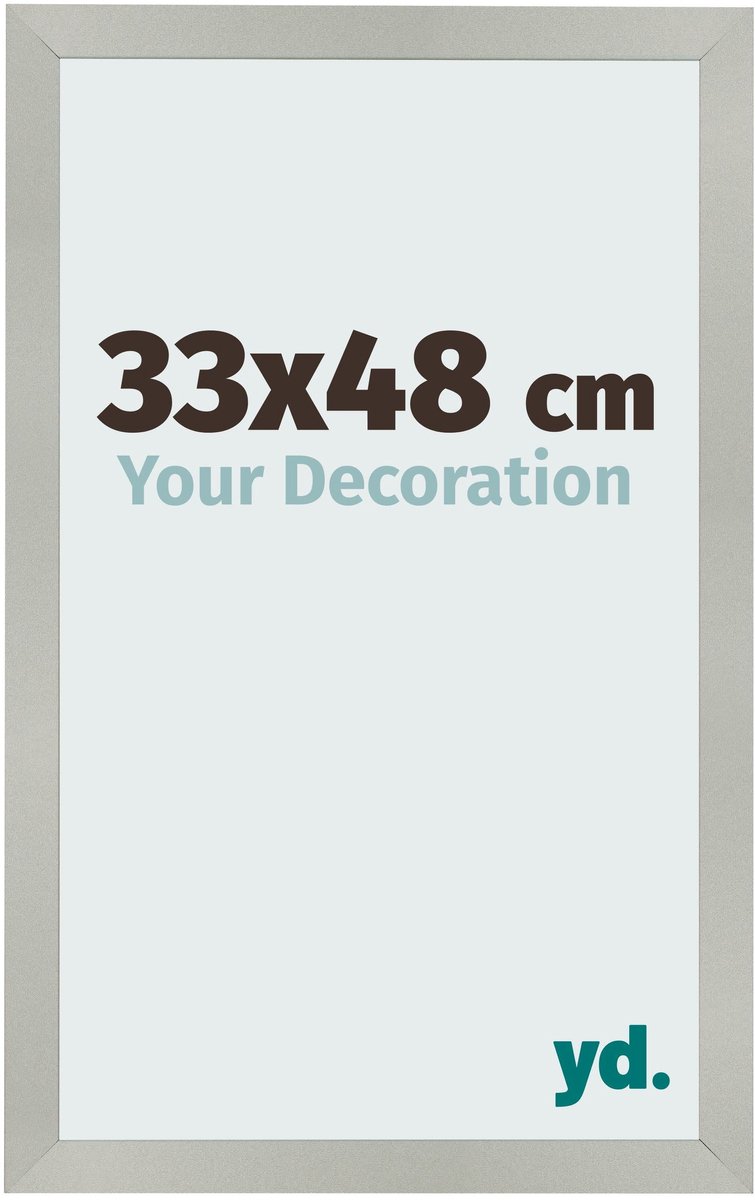 Your Decoration - Fotolijst 33x48 cm - MDF - Zilver Mat - Bologna