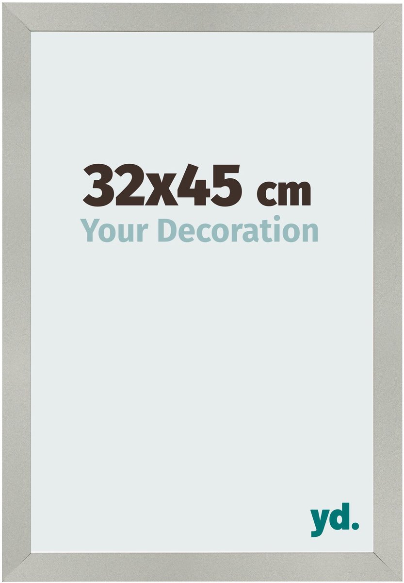 Your Decoration - Fotolijst 32x45 cm - MDF - Zilver Mat - Bologna