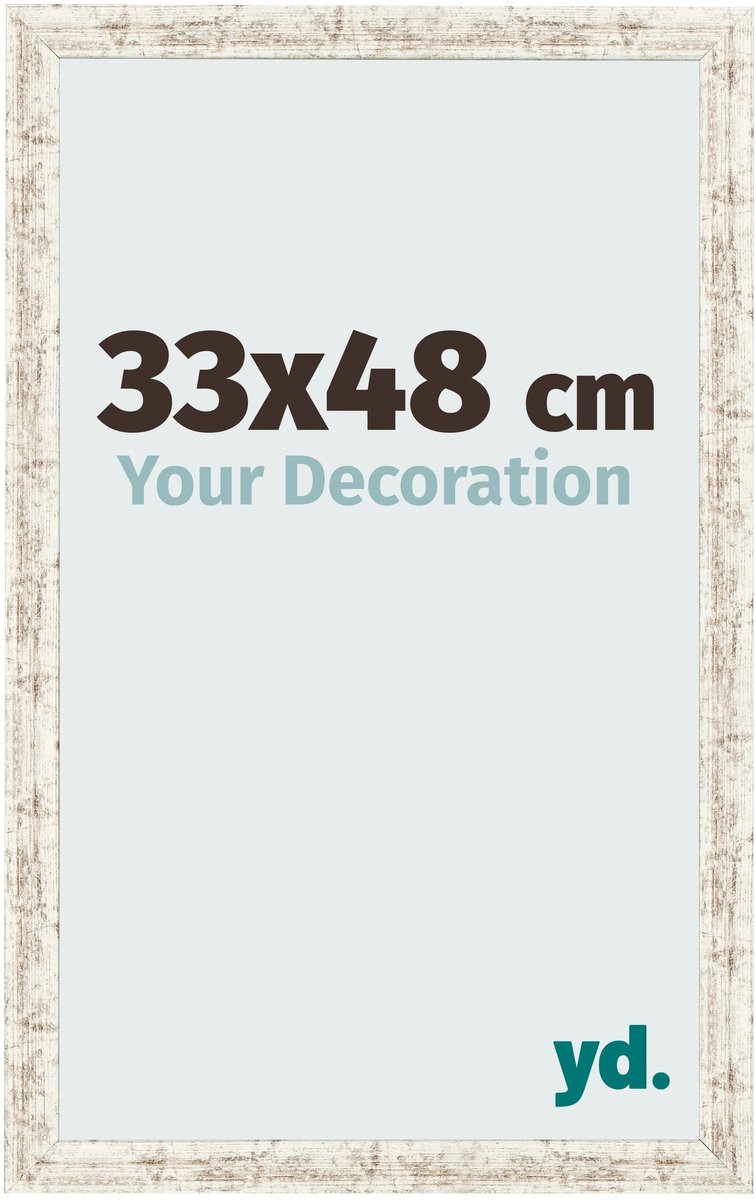 Your Decoration - Fotolijst 33x48 cm - MDF - Wit Vintage - Bologna