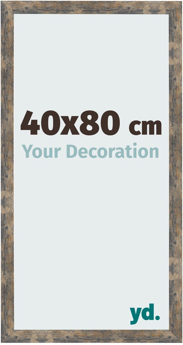 Your Decoration - Fotolijst 40x80 cm - MDF - Blauw Goud Gemeleerd - Bologna