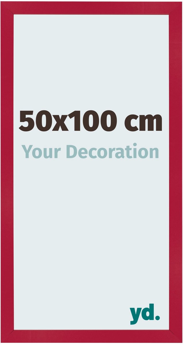 Your Decoration - Fotolijst 50x100 cm - MDF - Rood - Bologna