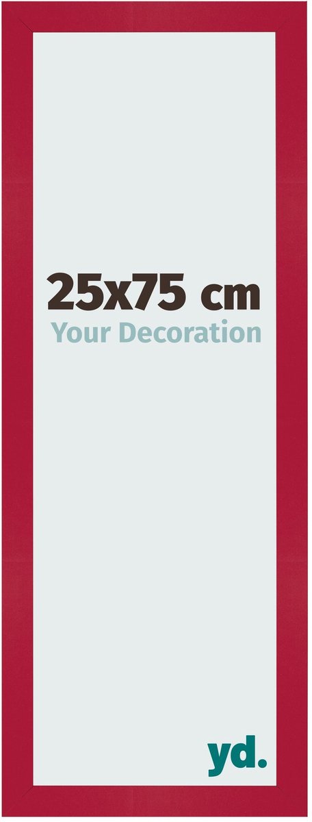 Your Decoration - Fotolijst 25x75 cm - MDF - Rood - Bologna