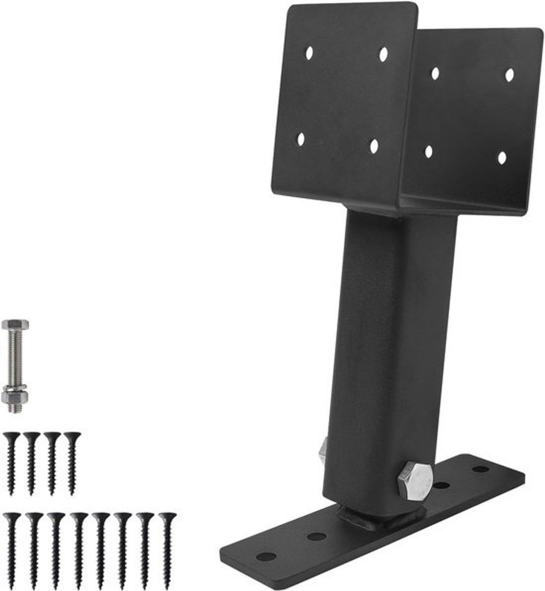 Dakverhogingsbeugel Set - Pergola Beugel - Verhoog Dakhoogte - Verstelbaar 0-180 Graden - 10 x 10 cm - Zwart
