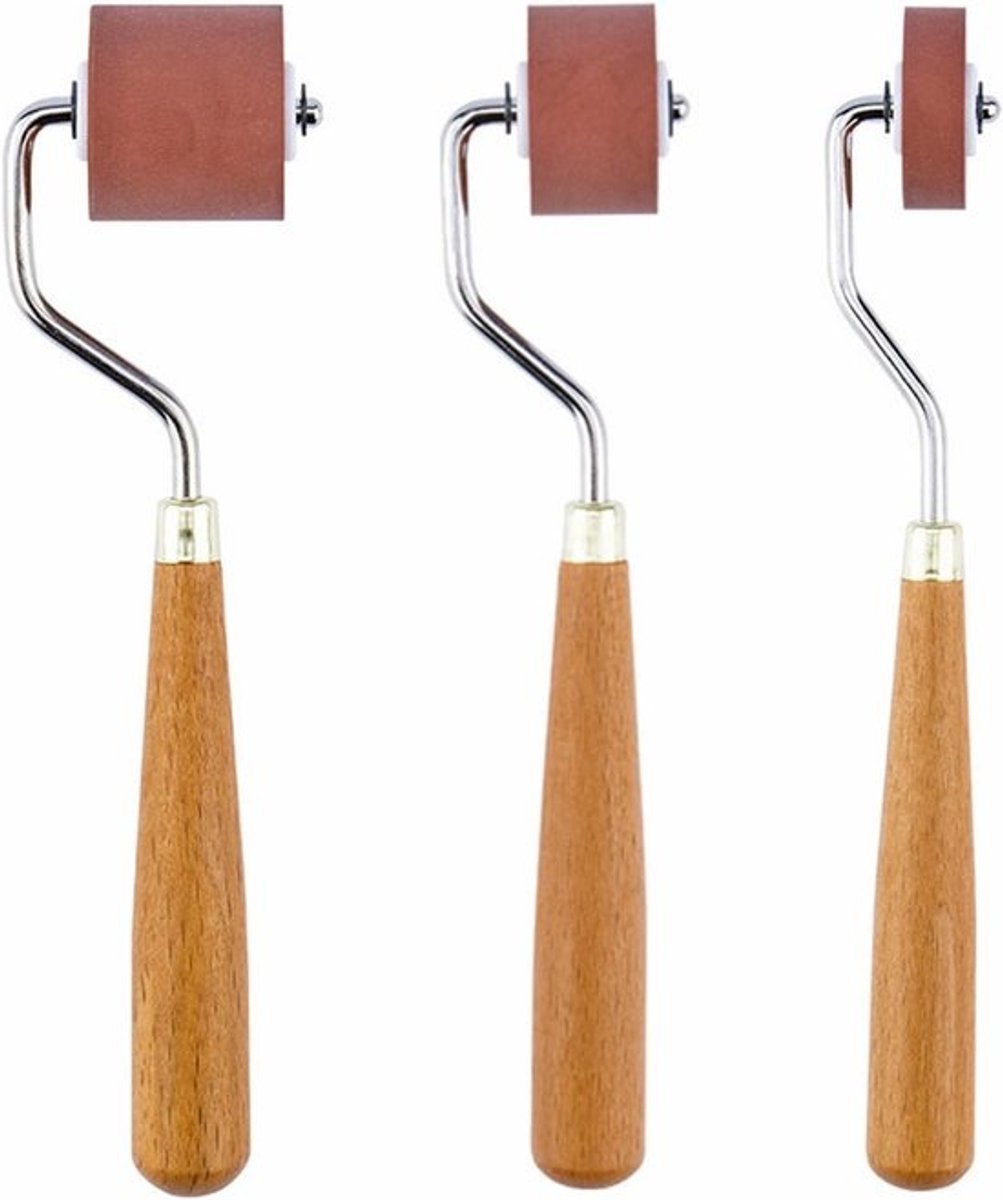 3-delige Rubber Roller Set voor Afdrukken en Stempelen | Kunst en Handwerk Tools