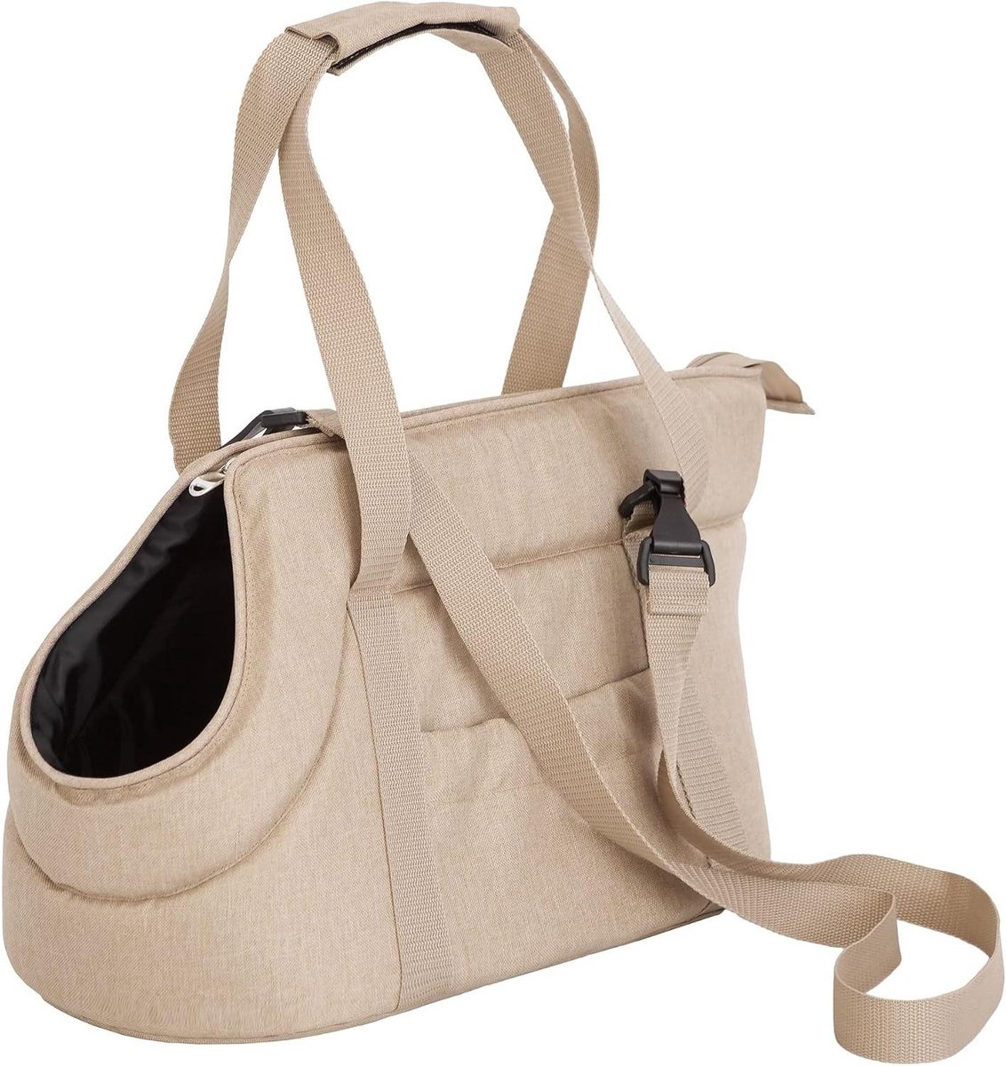 Huisdier Draagtas - Reistas Kat Hond - Veilig Vervoer - Huisdier Zichtbaar - 20 x 36 x 22 cm - Beige