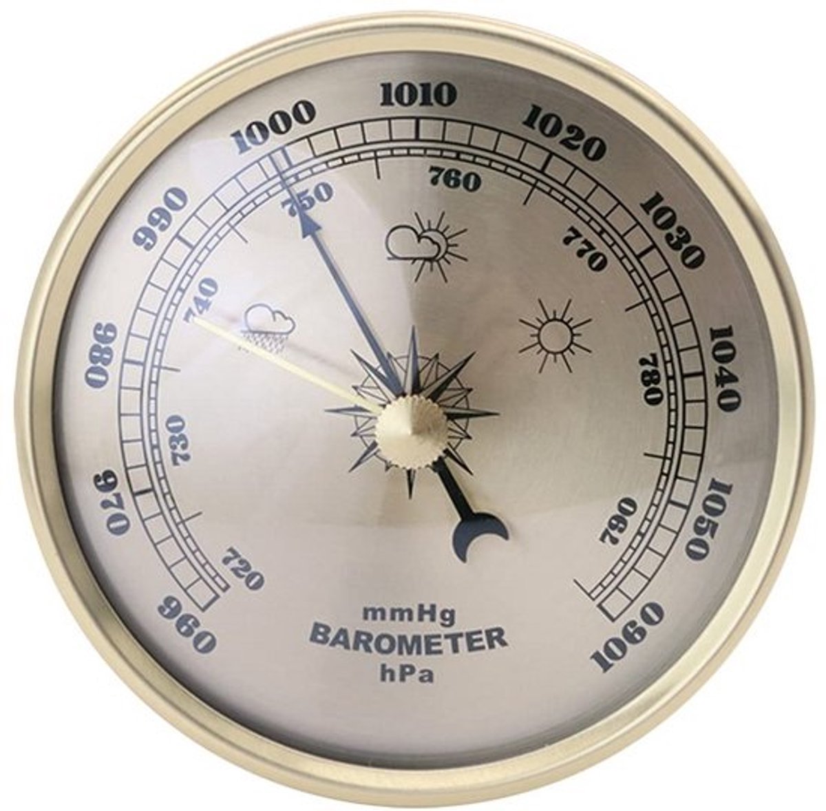 Analoog Weerstation voor Binnen en Buiten met Barometer, Thermometer en Hygrometer