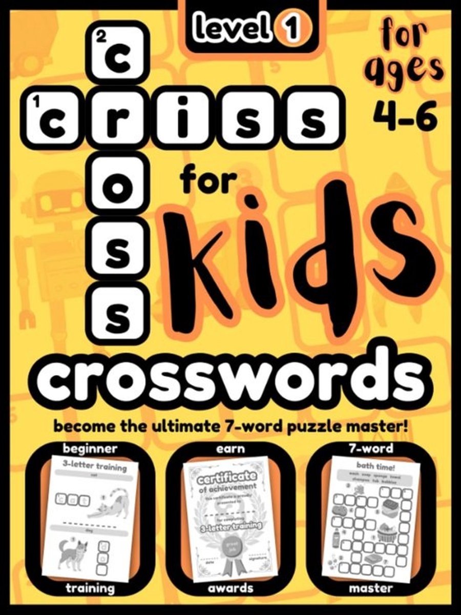Kruiswoordpuzzels voor Kinderen Niveau 1: Leer Woorden Maken en Puzzelen