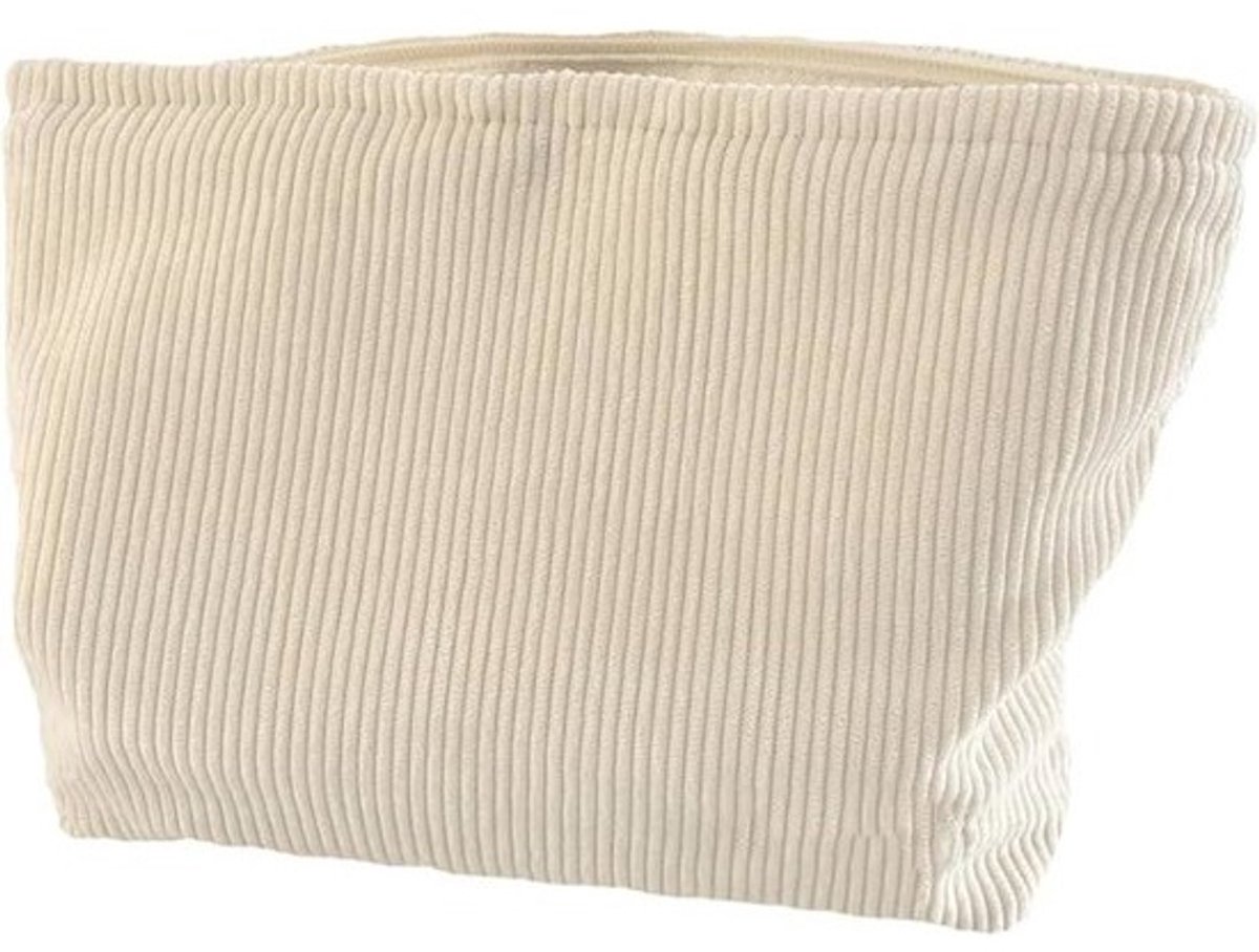 Cosmetic Travel Bag, Zipper Pouch, Stain Resistant Cotton Construction, Suitable for Makeup, Toiletries, Women, Men and Kids, Beige, Corduroy Cosmetic Bag, beige, Corduroy Cosmetic Bag