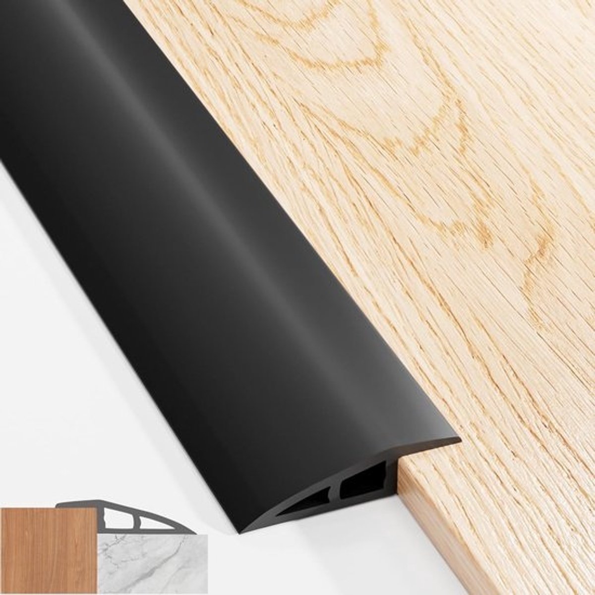 Zelfklevende Drempelstrips voor Deuropeningen - 100 x 5 cm Waterdichte Deurdrempelstrip voor Vloerovergangen, Perfect voor Hoogtes van 5 mm tot 10 mm