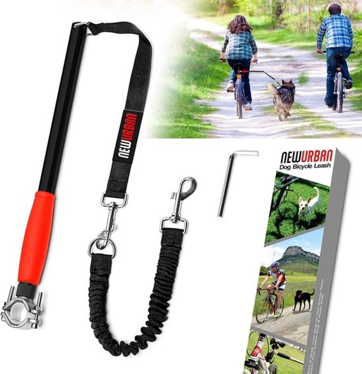 Handsfree Hondenfietslijn voor Veilig Fietsen met Hond
