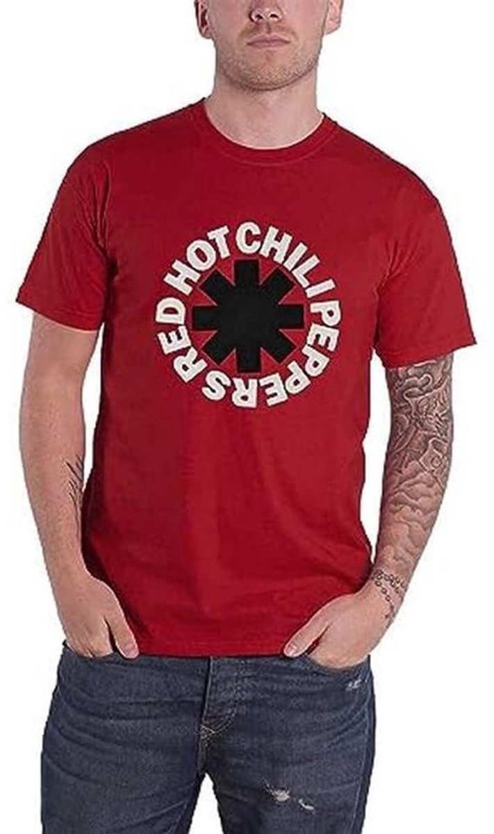 Unisex T-Shirt met Klassiek Asterisk Ontwerp in Rood