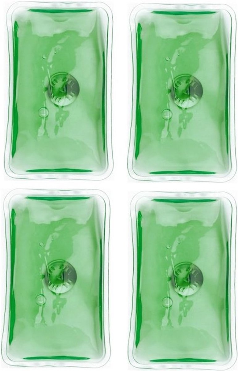 Handwarmers Thermo-Pads Herbruikbare Gel-Pads ISO Gecertificeerd Groen 4 Stuks