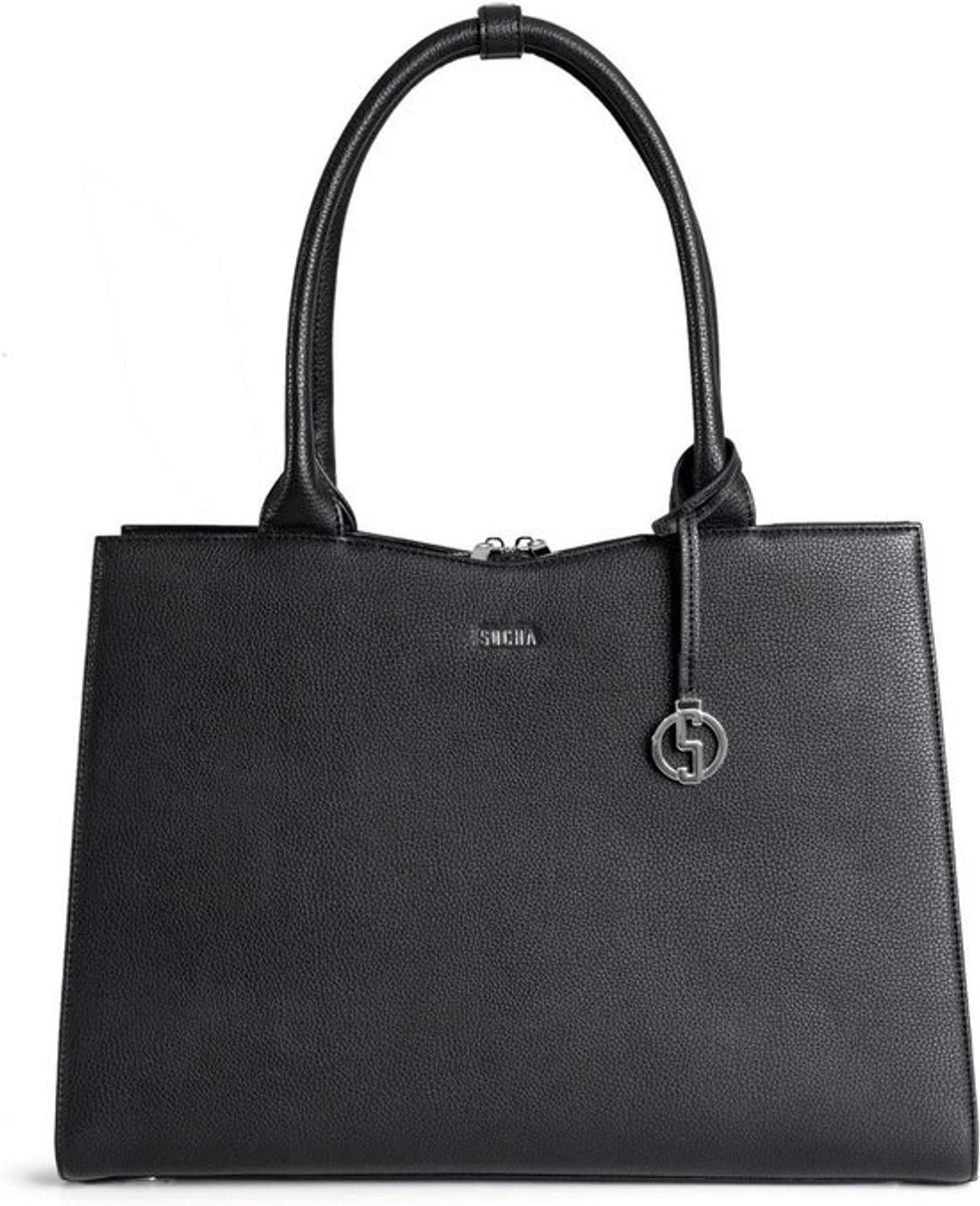 Laptoptas Vrouwen - Zakelijke tas - Professioneel Gebruik - Extra Licht Synthetisch - 15.6 inch - Zwart
