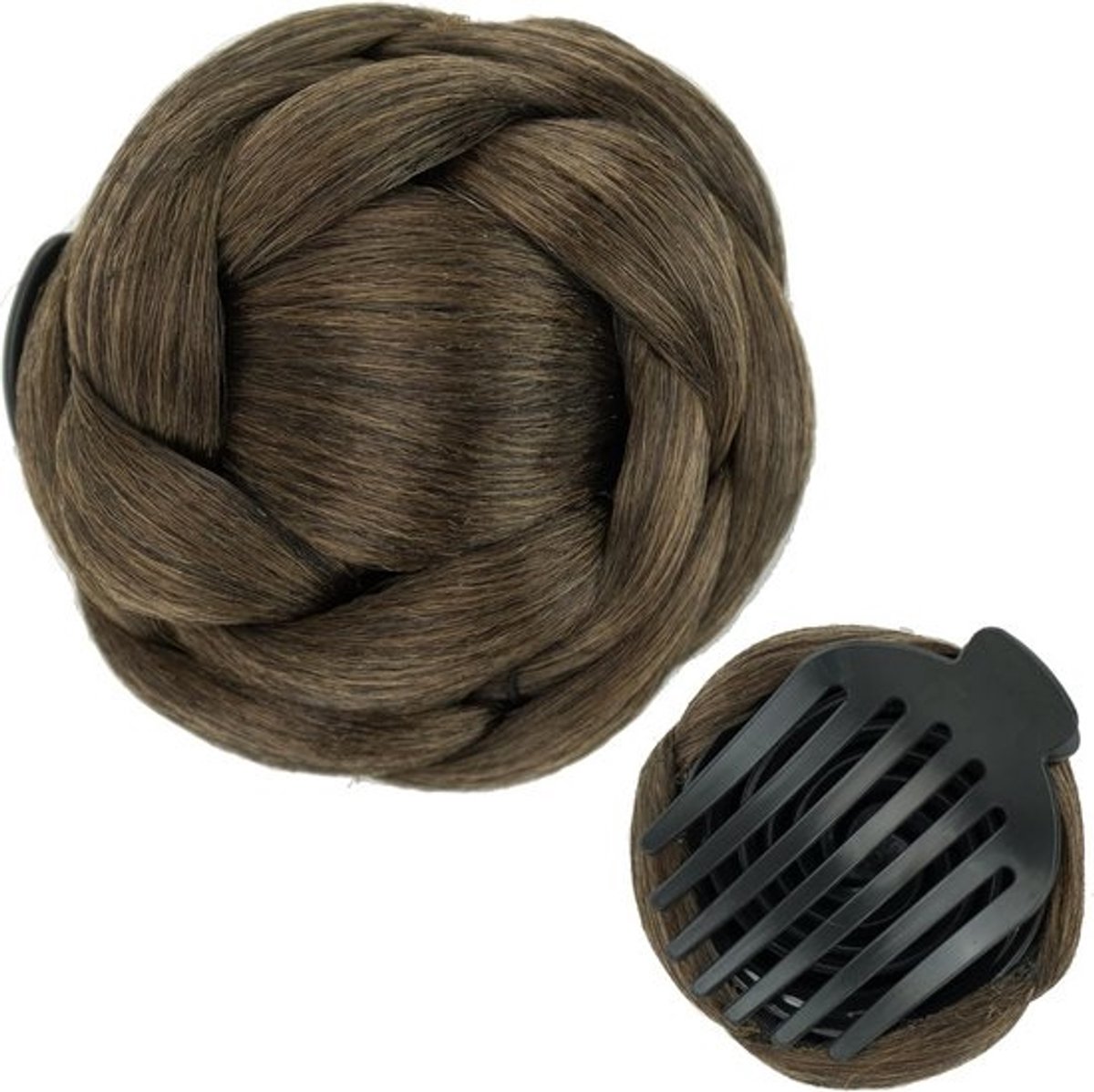 Vlecht Haarbroodje Scrunchie Haarstuk voor Opgestoken Kapsel Bruiloft Feest