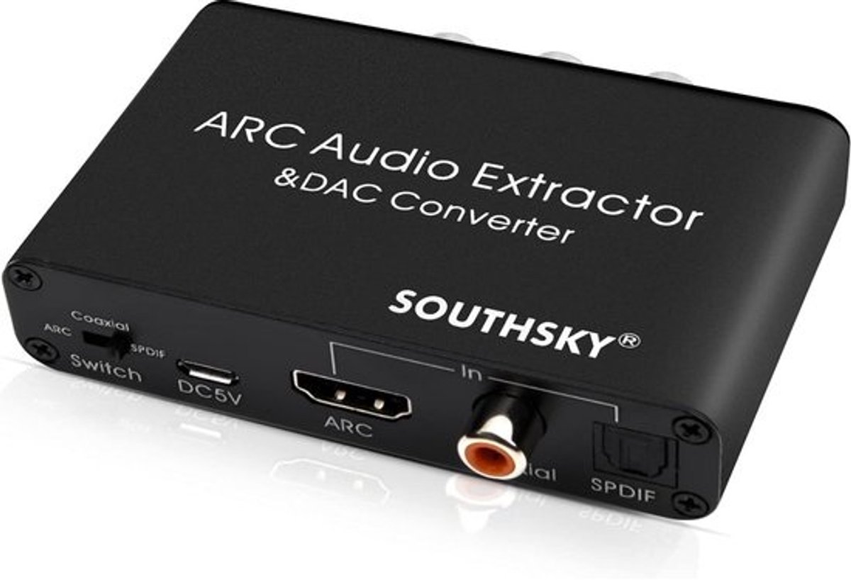 192 KHz DAC Converter Digitaal naar Analoog met HDMI ARC, SPDIF en Coaxiale Audio-uitgang