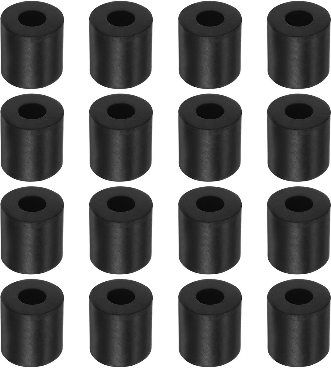 16 Stuks Rubberen Ringen Afstandhouders - Neopreen Rond Trillingsdempend Isolatie- en Afstandsbussen - Voor Auto's en Boten - Zwart, 20 mm Buitendiameter, 6 mm Binnendiameter, 10 mm Dikte