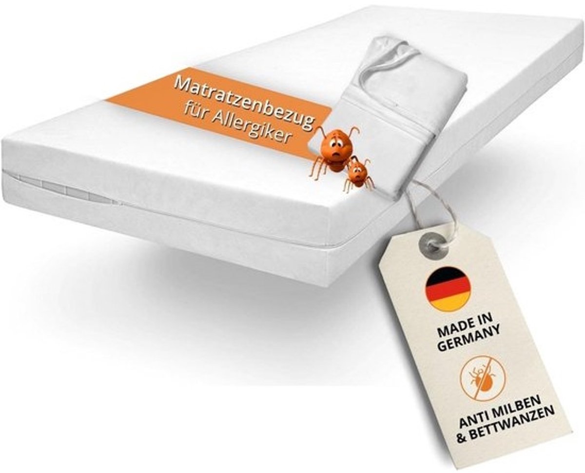 Huisstofmijt Matrashoes 140x200 cm – Evolon Anti-Allergie Beschermhoes (Kookvast)