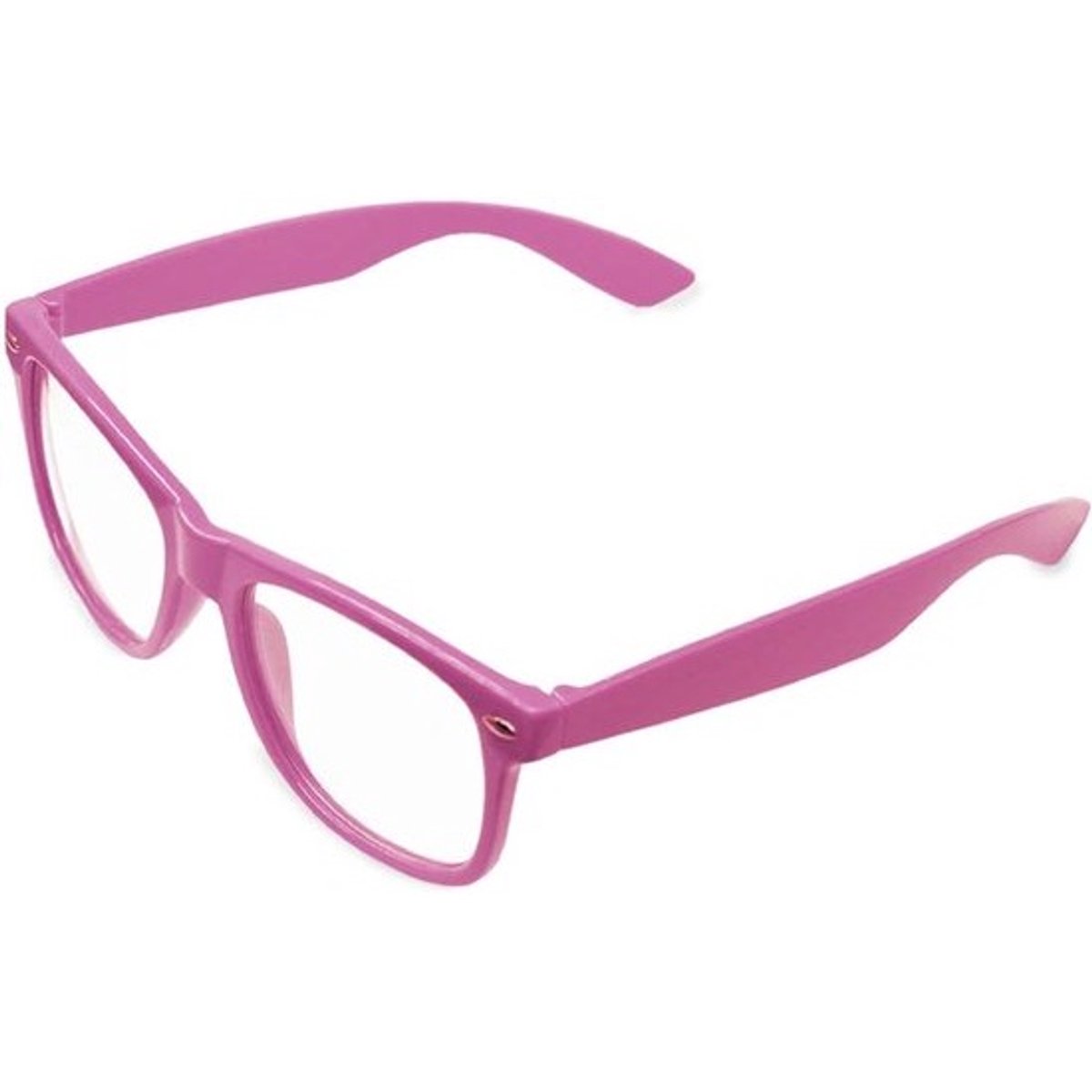 Unieke roze neon bril voor jou jaren 80 themafeest