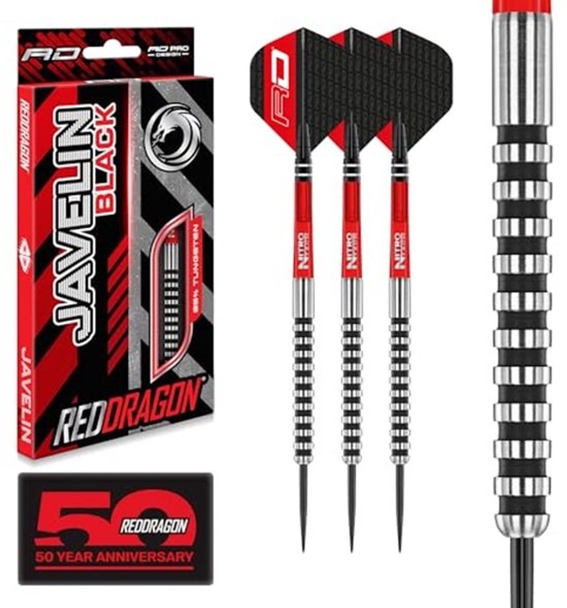 Javelin 26g Tungsten Dart Set met Vleugels en Stelen
