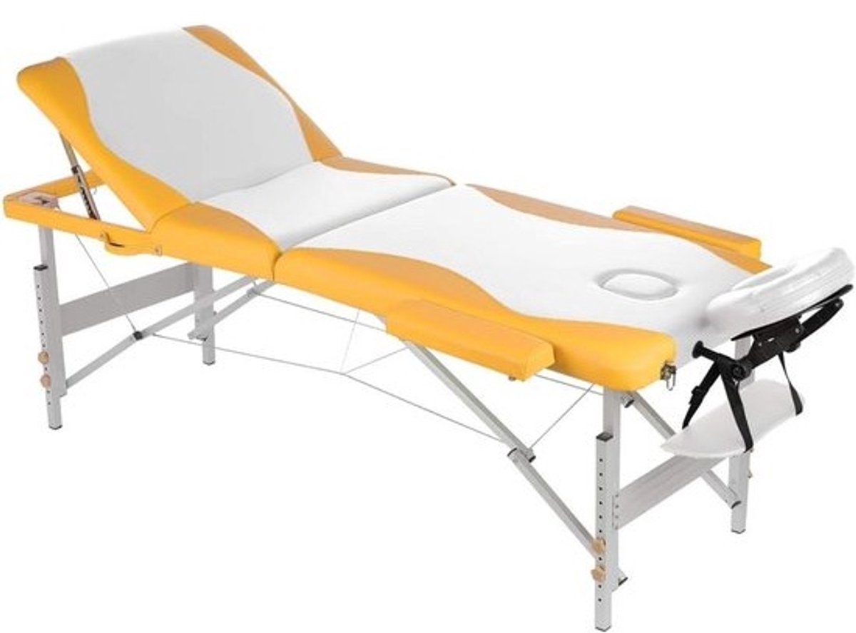 Inklapbare Massagestoel - In Hoogte Verstelbaar & Draagbaar - Aluminium Frame - Ideaal voor Therapie en Studio