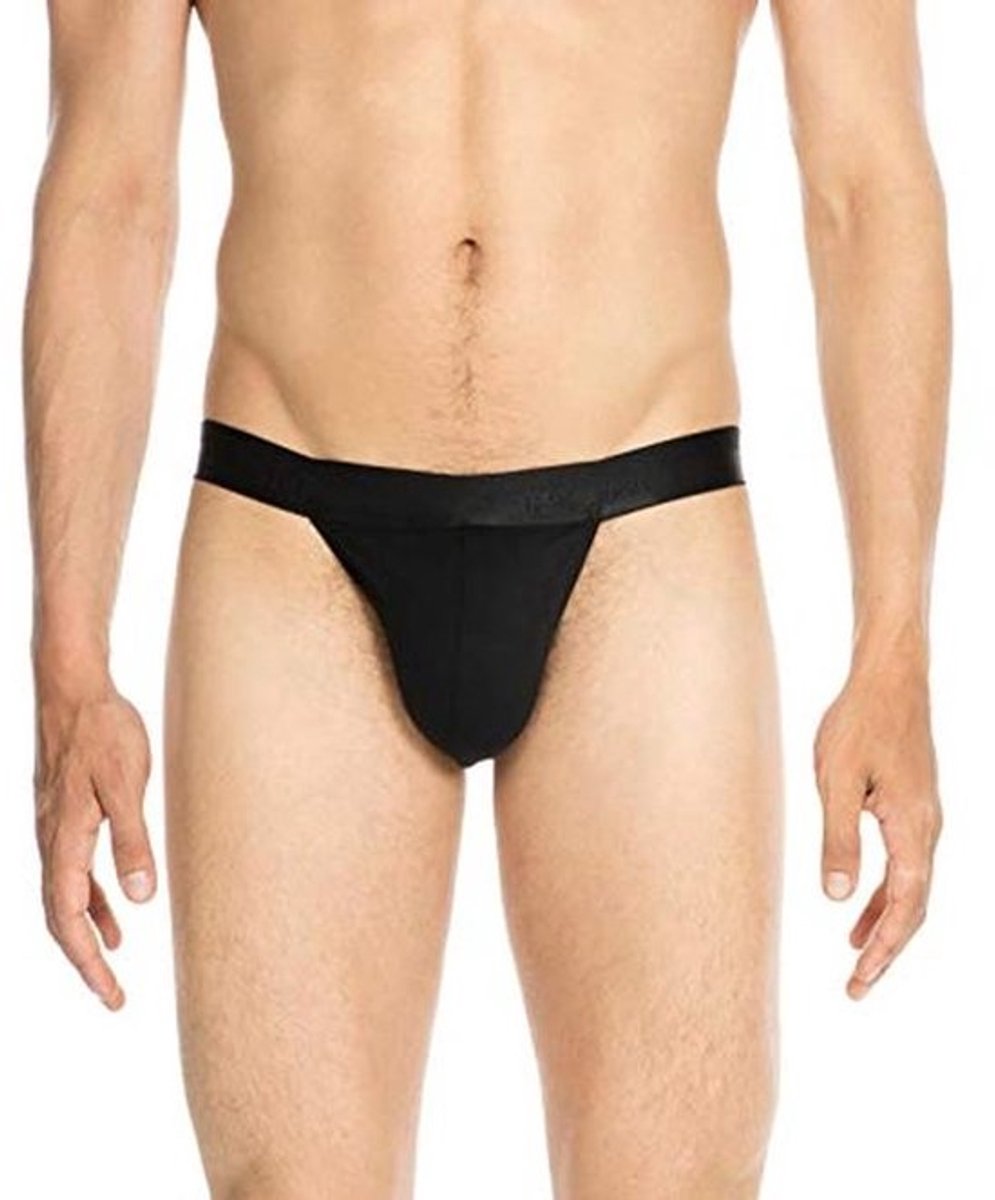 Klassieke Heren Tanga Slip - Zwart - L