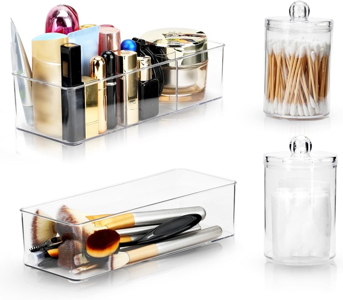 Cosmetica-organizer - Transparant - 23 x 9,5 x 6 cm - Stevig Acryl - Voor Make-up en Accessoires