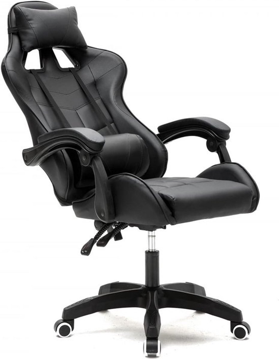 Ergonomische Gaming Stoel voor Tieners - Zwart Bureaustoel Race Design