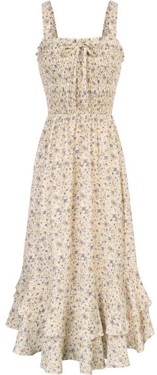 Lange Bloemenjurk Mouwloos voor Dames - Bohemian Maxi Jurk voor Strand en Vakantie