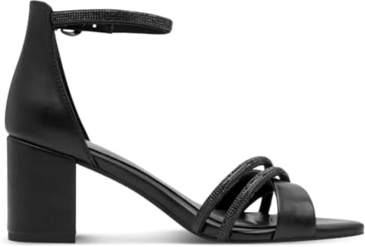 Marco Tozzi 2-28300-45 098 Zwarte Sandalen met hak hielsandaal maat 39