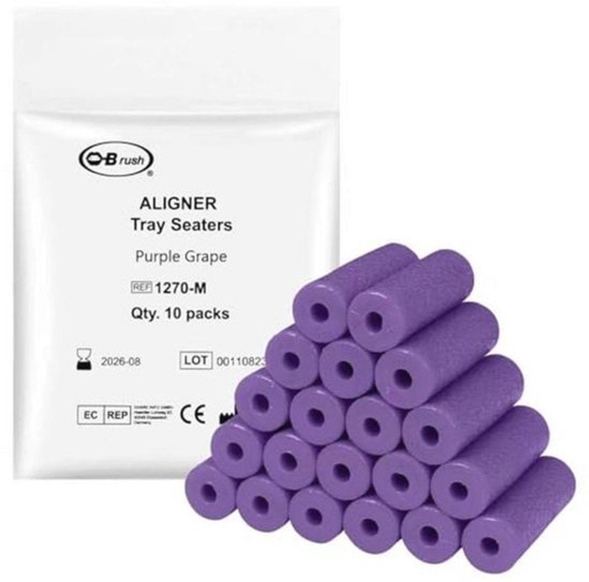 20 Stuks Chewies voor Invisalign Aligners - Orthodontische Tanden Chompers in Druif Smaak