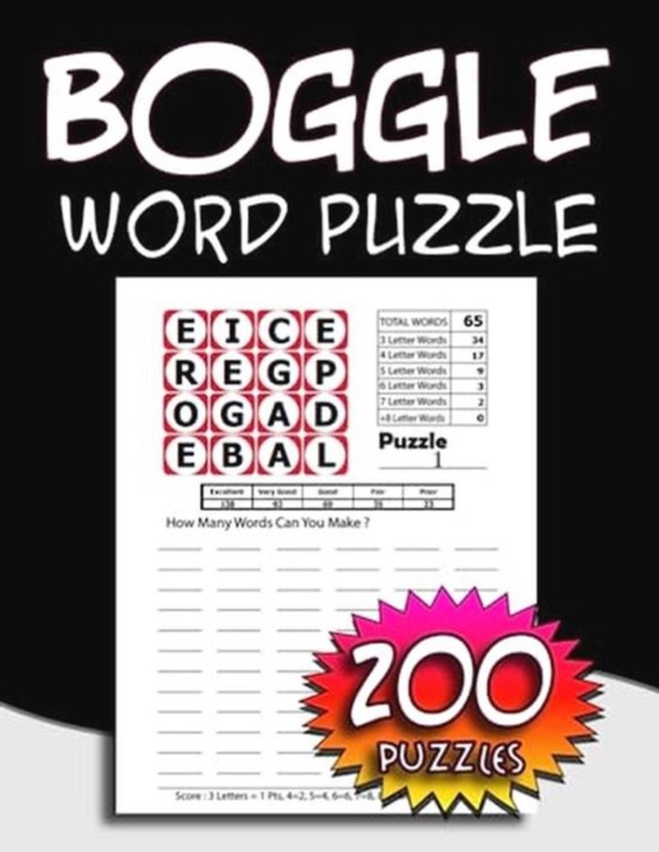 Boggle Woordpuzzel: 200 Puzzels voor Eindeloos Woordplezier