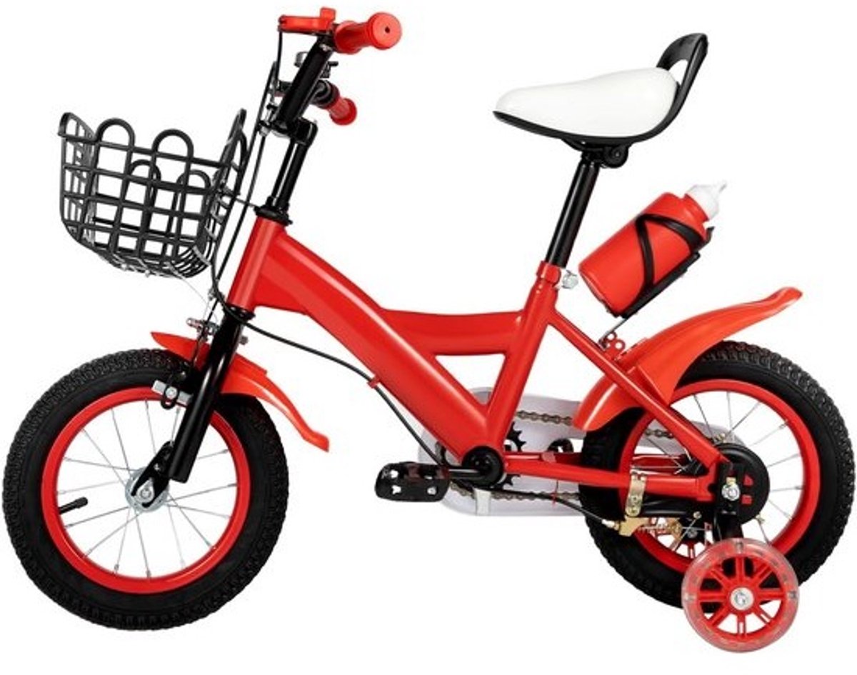Kinderfiets - Loopfiets - Buiten Spelen - Verstelbaar Zadel - 12 inch - Rood