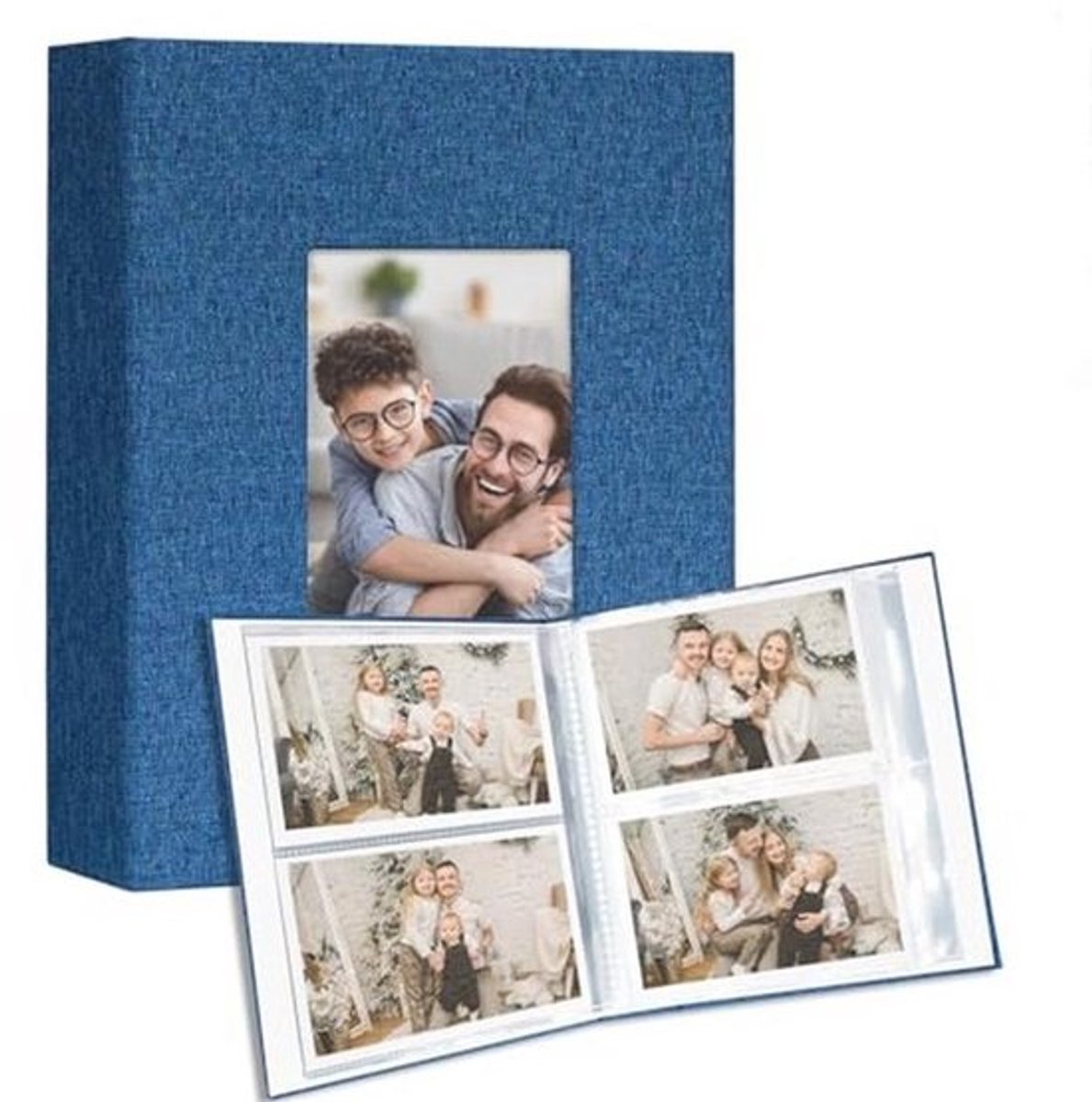 Fotoalbum met Insteekhoezen - Linnen - 100 Vakken - Geschikt voor Familie, Bruiloft en Baby