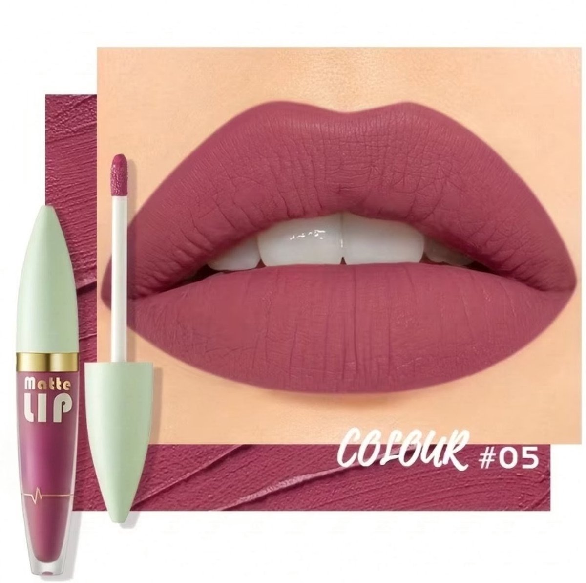 Lippenstift MAT LANGHOUDEND EN WATERPROEF color 5