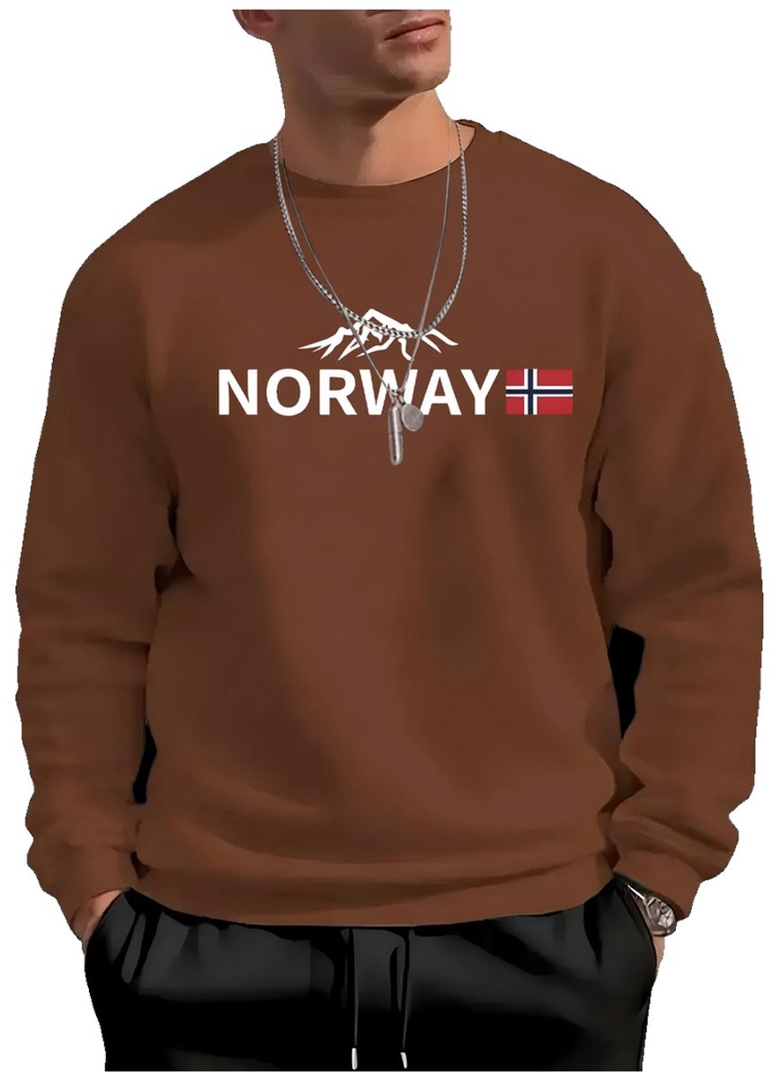 Currero Sweater Heren Sweaters Sweatshirt Hoodie Warme Trui Pullover Jumper Crewneck Vest Bruin