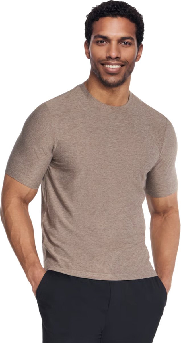 Skechers Go Dri All Day Tee, Mannen, Beige, T-shirt, maat: L